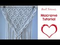 Macrame tutorial no 30  love is in the air  hearts panel