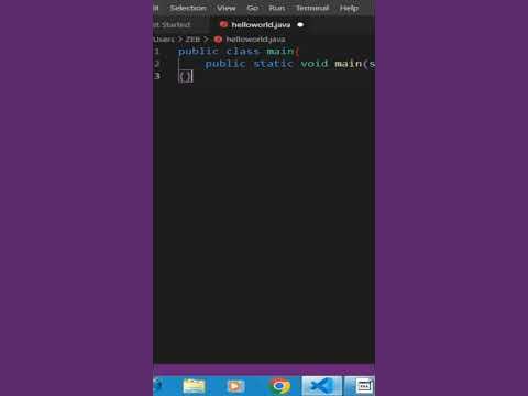 "java" hello world program in vscode - YouTube