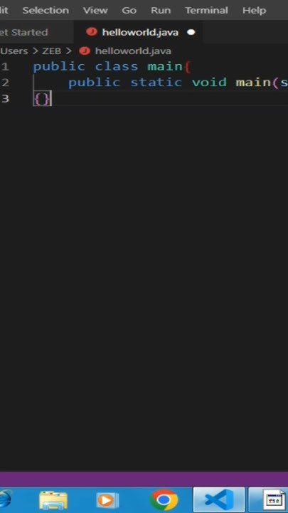 "java" hello world program in vscode - YouTube