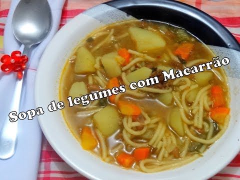 Sopa de Legumes com Macarrao facil e deliciosa| Dicas da Biia