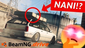 BeamNG.drive - Drifting Bruckell LeGran Wagon with Mattress On Roof!? (WheelCam)