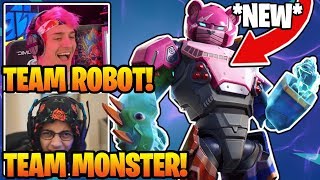 Streamers *REACT* MECHA TEAM LEADER *SKIN* In Fortnite! (MECHA VS MONSTER EVENT)