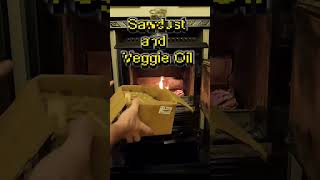 Free Heat from Used Veggie Oil and Sawdust