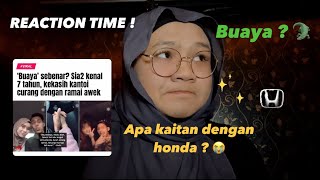 REACTION TIME ! Bf kantoi buaya ? 🐊Main kayu 12 ?
