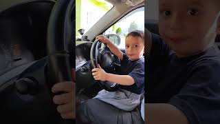 Baby enjoying # Fast and Furious toddler Version: Funny Baby Driving car #mountians
