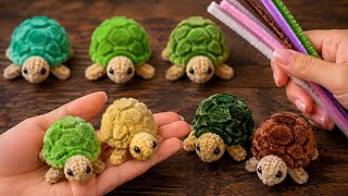 Easiest Way to Make a Pipe Cleaner Turtle 🐢 | Pipe Cleaner Animal DIY for Beginners