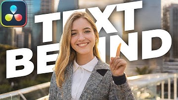 How to ADD TEXT BEHIND Objects in Davinci Resolve | Magic Mask Tutorial