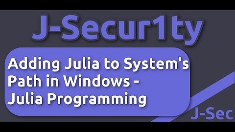 How to Add Julia Program to System