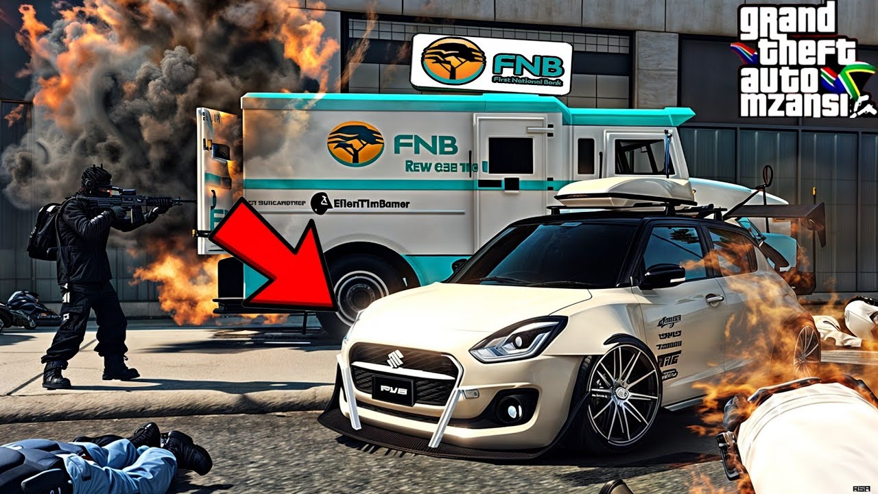 GTA Mzansi Ep30 - TRANSIT Heist with Sukuzi Swift stanced | the hustler lifestyle |stereo heart