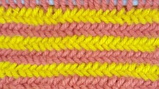 how to knit beautiful and easy two colors knitting pattern /दो रंगों का सुंदर स्वेटर का डिजाइन #17th