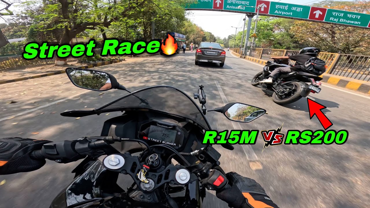 Crazy Street Race🔥 on VAMP(R15M) | RS200 vs R15M | Close Calls😍