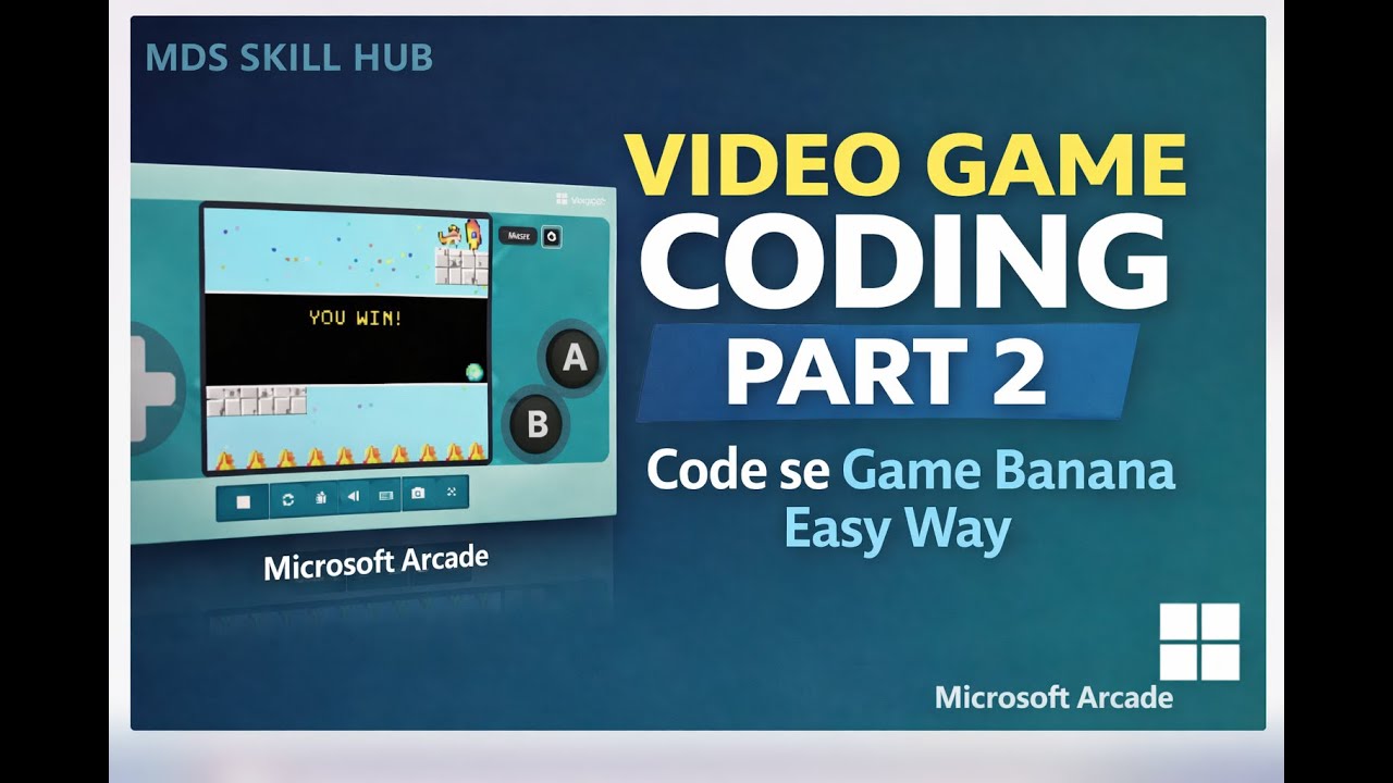 Mario Game Part 2 🔥 | Life System + Background Change | MakeCode Tutorial Hindi