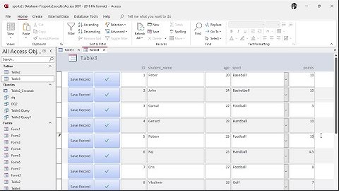 Two ways to add save or update button in every record in Forms Microsoft #access  database