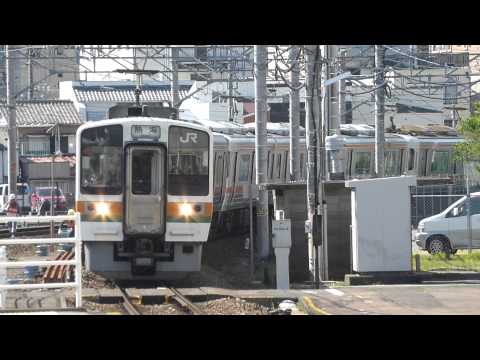 【臨時増結】普通 熱海行き 211系LL12＋313系T16＋313系V1　清水駅到着