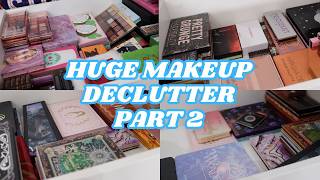 DECLUTTERING HALF MY MAKEUP! EYESHADOW PALETTES PART 2 | makeupwithalixkate
