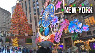 NYC Christmas Walk 2023 4K HDR  ✨ Rockefeller Center, Radio City Music Hall, 6th Avenue & 5th Avenue