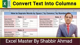 How to Convert Text into Columns # Split Text into Columns# Text to Columns