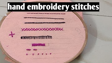 Hand embroidery for beginners basic stitches  / Top 12 stitches in hand embroidery for beginners