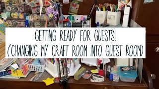 Transitioning my craft room into guest bedroom!