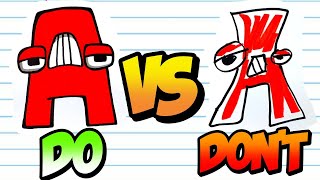 COOL DO vs DON'T Alphabet Lore AZ Drawings for FANS