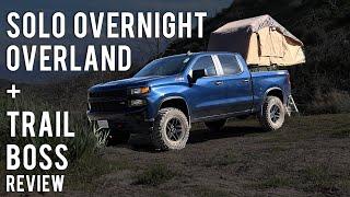 Solo Overnight Overland + New Silverado Trail Boss Trail Test