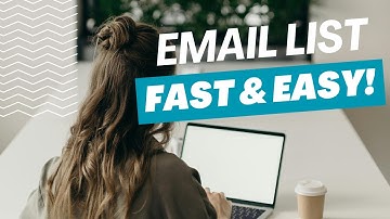 Hoe u snel en eenvoudig een e-maillijst kunt opzetten zonder website (volledige tutorial over het...