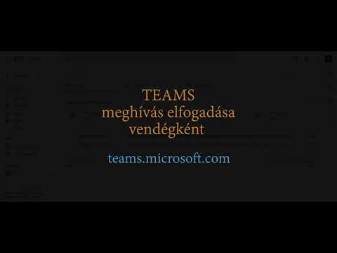 Vendég fiók regisztrálása a Teams alkalmazásba