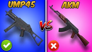 UMP45 vs AKM Which is Better? (PUBG Mobile \& BGMI) Ultimate Weapon Comparison (Guide\/Tutorial) Tips