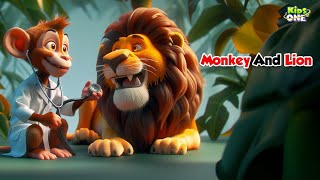 English Cartoon Stories | Monkey and Lion Story | Cartoon Moral Stories | English Fairy Tales