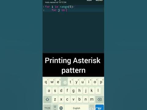 Asterisk pattern using python. #python #pythoncoding #pythontips # ...