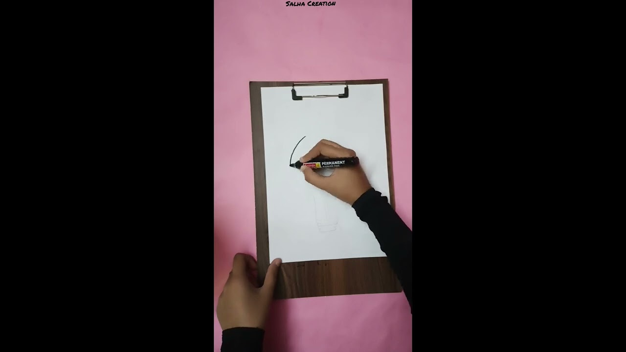 Unique Drawing Using Black Marker 