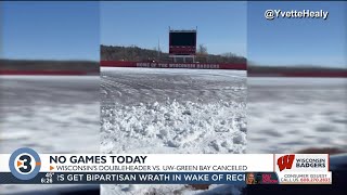Badger softball cancels home opening double-header due to snow-covered field