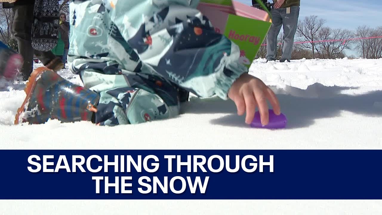 Humboldt Park Easter Egg Hunt, kids search through snow | FOX6 News ...