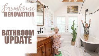 Farmhouse Renovation Bathroom Update! BEFORE + AFTER