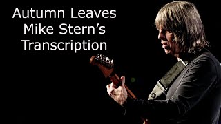 Learn from the Masters:  Autumn Leaves- Mike Stern&#39;s  transcription. In The Shadows (1990)