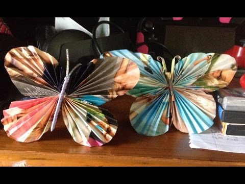 Manualidades: MARIPOSAS de PAPEL (fácil y rápido) - Manualidades ...