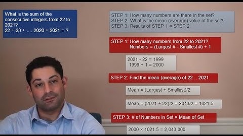 Adding Consecutive Integers (Challenging Math Question)