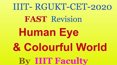 AP IIIT / RGUKT CET - 2020 - Physical Science -   Human Eye & Colourful world
