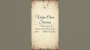 Value Over Success