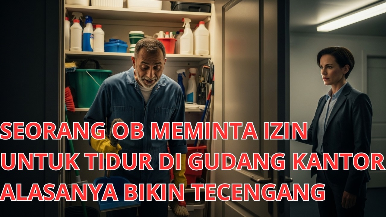 CEO Cantik Terdiam Saat OB Miskin Meminta Izin Tidur di Gudang, Alasannya Membuat CEO Kaget