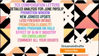 TCS Major Changes 🚨 June Payslip | Less Hiring | Wings Hold | AI Impact|Promotion Window|#tcs
