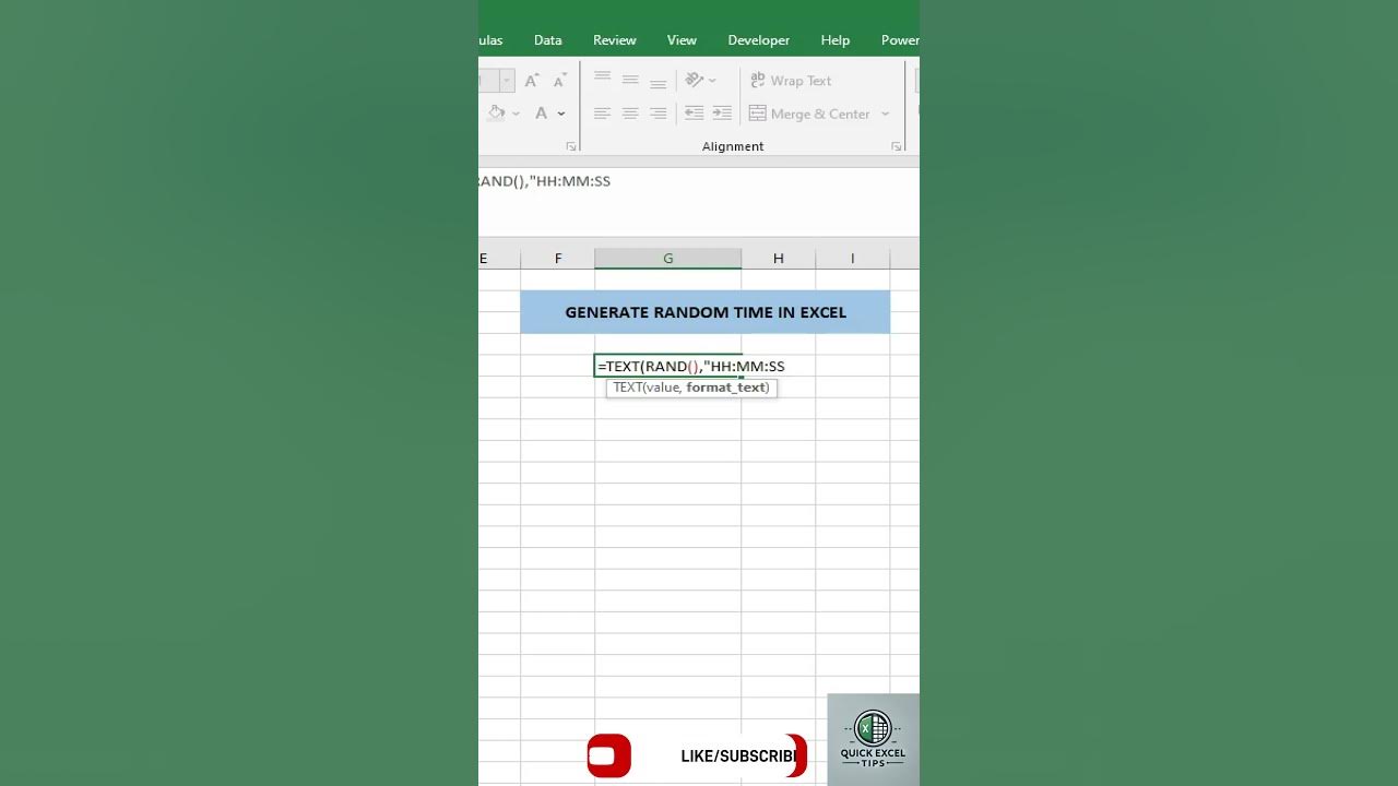  how to generate random time in excel quick excel tutorial excel 