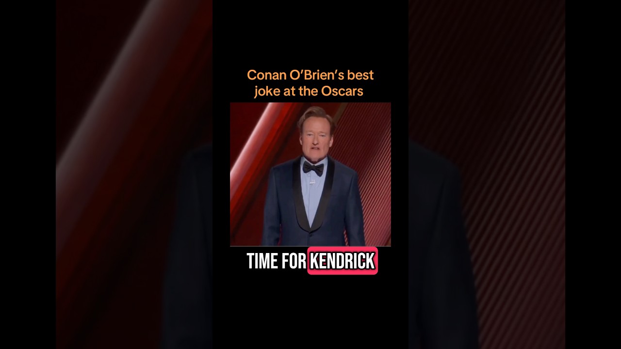 Conan O&rsquo;Brien&rsquo;s best joke at the Academy Awards #oscars #kendricklamar #drake
