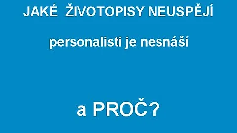 Jak napsat dobrý životopis?