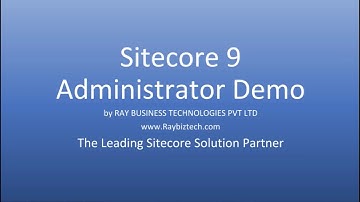 Sitecore 9 CMS Administartor Demo