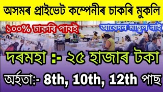 Private Jobs in Assam 2025 | Assam Company private Jobs | All Assam Private Jobs