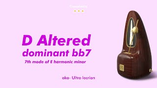 #29 D Altered Dominant Double Flat 7 ( bb7 ) Backing Track Music | Mood: Romantic, Sad, Nocturnal