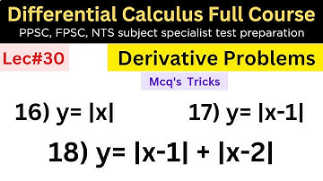 Modulus function differentibiability tricks lec#30 #mathematics #ppsc #fpsc #nts #maths #afmathe #af
