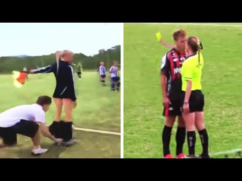 Esto Sucede en el Futbol Cuando el Arbitro es Mujer