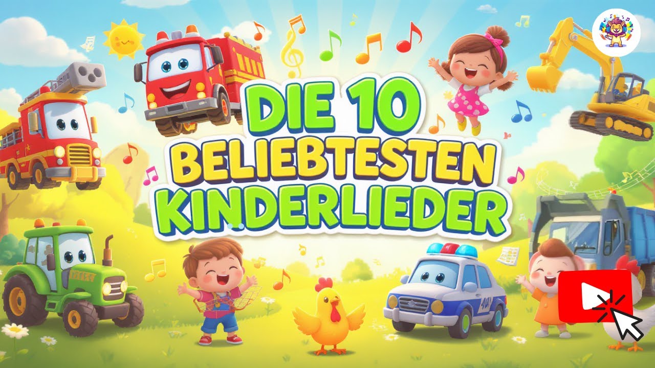 🎶 Die 10 beliebtesten Kinderlieder 🚌🐻🚜 | Klassiker & Hits zum Mitsingen